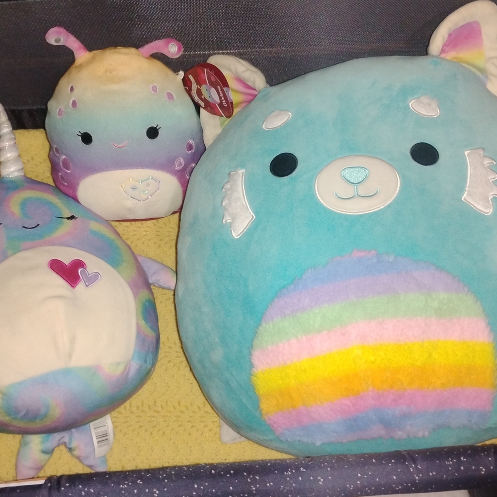 Colorful Plush Animal Trio Set